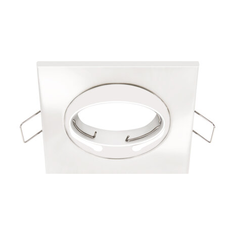 BONO Spot Armatuur 10 Pack - GU10 Inbouwspot - Vierkant - Wit - Aluminium - Kantelbaar 88x88mm