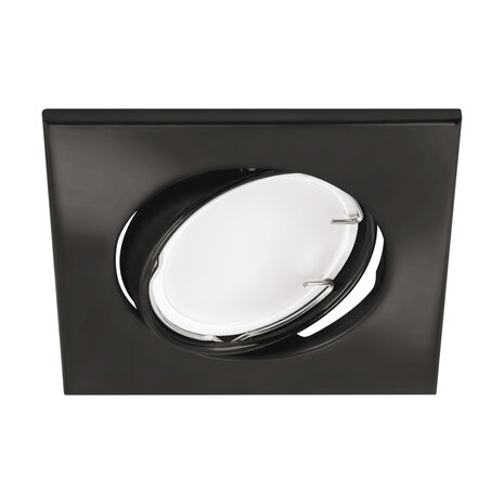 BONO Spot Armatuur 10 Pack - GU10 Inbouwspot - Vierkant - Zwart - Aluminium - Kantelbaar 88x88mm