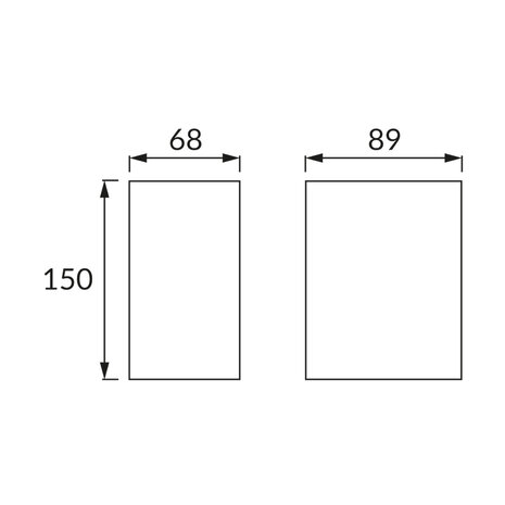 GAMP - Dubbele Wandlamp voor aan de buitenmuur | Verlichting bij voordeur | Waterdichte buitenlamp | Spot naar beneden en boven stralend | Kunststof | Zwart