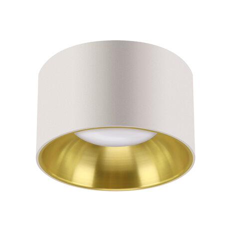 PANAMA - inbouwspot Armatuur - Rond - Wit/Goud kleur - 85mm