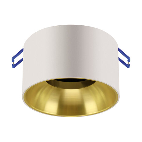 PANAMA - inbouwspot Armatuur - Rond - Wit/Goud kleur - 85mm