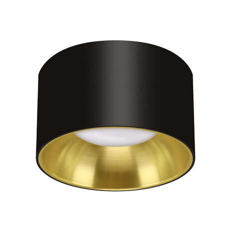 PANAMA - inbouwspot Armatuur - Rond - Zwart/Goud kleur - 85mm