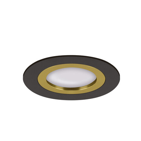 PLUTO - C Inbouwspots - Rond Inbouw spot - Kantelbaar - Wit - Geschikt voor LED - Zwart/Goud