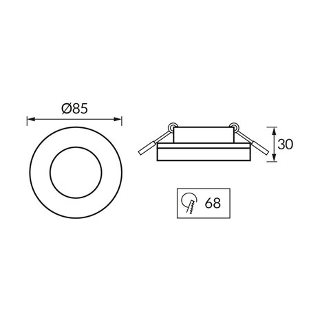 DUKAT Inbouwspots - Badkamer spot - Rond Inbouw spot - Geschikt voor LED - Goud -IP40