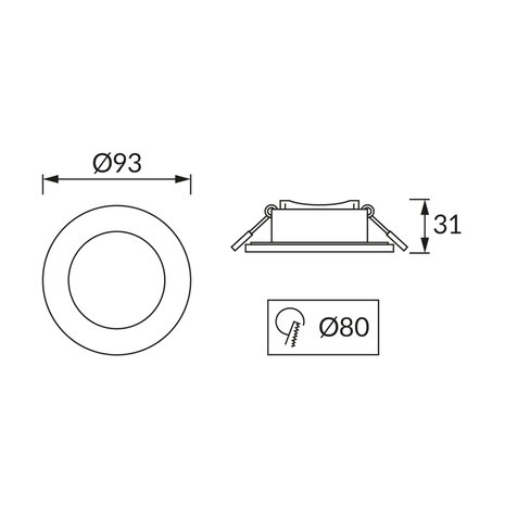 FANTA Inbouwspots - Badkamer spot - Rond Inbouw spot - Geschikt voor LED - Wit -IP40