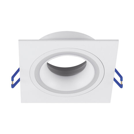 INDI D - Spot Armatuur - Inbouwspot - Vierkant - Wit - Aluminium - &Oslash;93mm