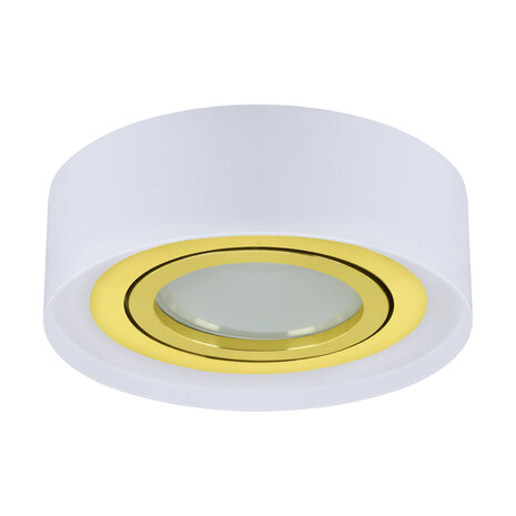 ODYN - inbouwspot Armatuur - Rond - Wit/Goud kleur - 90mm