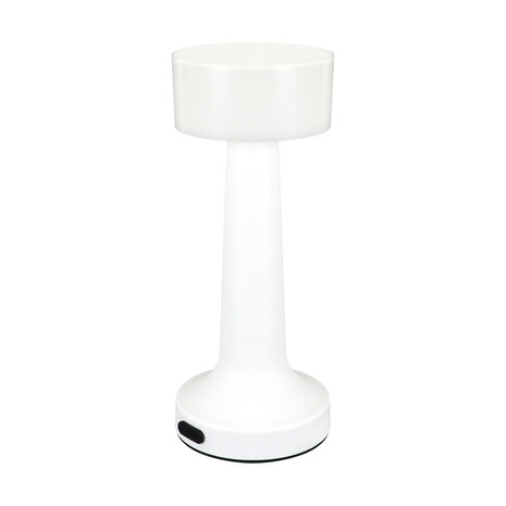 HANTLA Led - Tafellamp Oplaadbaar &ndash; Draadloos &ndash; Aanpasbare lichtkleur - CCT - Warm wit / Daglicht / koud wit - Moderne touch lamp &ndash; Nachtlamp Slaapkamer &ndash; 21 cm &ndash; Wit