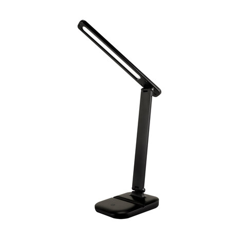 ZET Bureaulamp - LED - 5W - 2700K/ 4000K/ 6500K - Telefoonhouder - Zwart