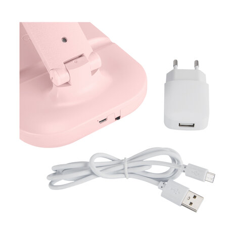 ZET Bureaulamp - LED - 5W - 2700K/ 4000K/ 6500K - Telefoonhouder - Pink