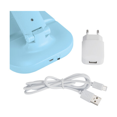 ZET Bureaulamp - LED - 5W - 2700K/ 4000K/ 6500K - Telefoonhouder - Blauw