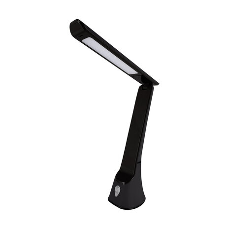 GIBON Bureaulamp - LED - 8W - CCT Aanpasbare lichtkleuren - 2700K/ 4000K/ 6500K - Telefoonhouder - Zwart