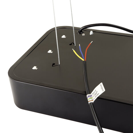 FLARA Hanglamp -Bureaulamp/ Woonkamer/Keuken 24w - 2480 Lumen - 4000K Daglicht wit - 600mm - Zwart