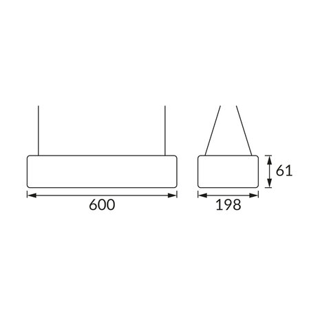 FLARA Hanglamp -Bureaulamp/ Woonkamer/Keuken 24w - 2480 Lumen - 4000K Daglicht wit - 600mm - Wit