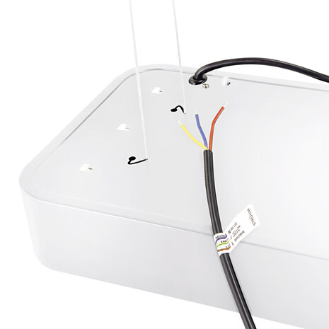 FLARA Hanglamp -Bureaulamp/ Woonkamer/Keuken 24w - 2480 Lumen - 4000K Daglicht wit - 600mm - Wit