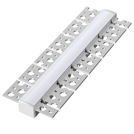 2 meter Flex - led profiel - Stucprofiel smal - Profiel voor led strips - Gybroc /vaste plafond -  Aluminium