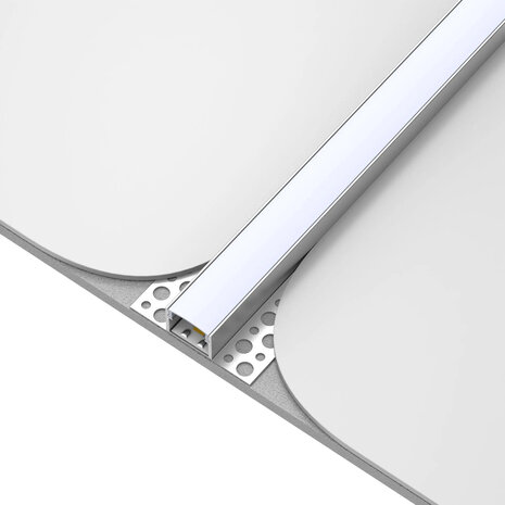 2 meter - led profiel - Stucprofiel smal - Profiel voor led strips -  Gybroc &amp; vaste plafond Aluminium