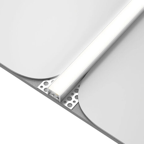 2 meter - led profiel - Stucprofiel smal - Profiel voor led strips -  Gybroc &amp; vaste plafond Aluminium