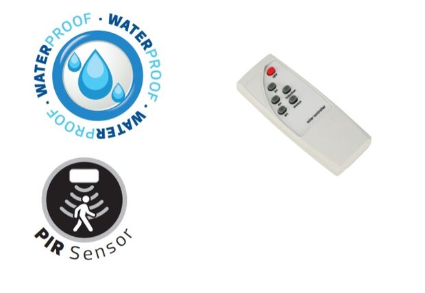 HOROZ GRAND - Led wandlamp - Straat lamp - Zonne energie -PIR Sensor -  50w - 826 Lumen - 6400K -  Zwart