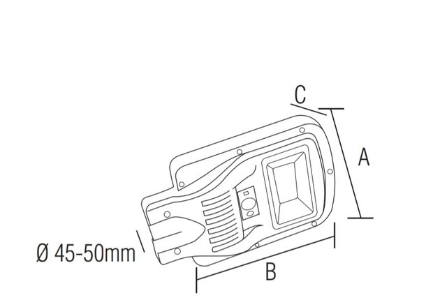 HOROZ GRAND - Led wandlamp - Straat lamp - Zonne energie -PIR Sensor - 100w - 984 Lumen - 6400K - Zwart