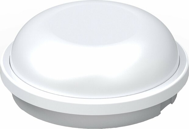 HOROZ LED Plafondlamp - Badkamerlamp - Opbouw Rond - Waterdicht IP65 - Helder/Koud Wit 6400K - Mat Wit Kunststof