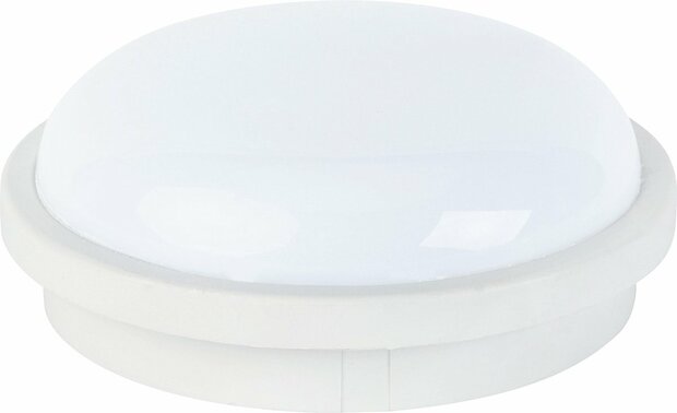 HOROZ LED Plafondlamp - Badkamerlamp - Opbouw Rond - Waterdicht IP65 - Helder/Koud Wit 6400K - Mat Wit Kunststof