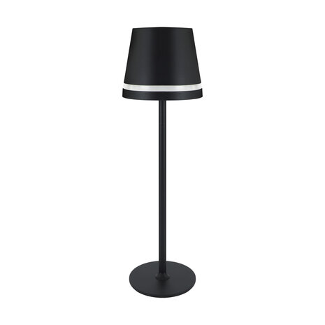INES Led - Tafellamp Oplaadbaar &ndash; Draadloos en dimbaar &ndash; CCT - Warm wit / Daglicht / koud wit - Moderne touch lamp &ndash; Nachtlamp Slaapkamer &ndash; 38 cm &ndash; Zwart kleur