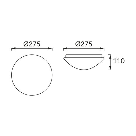 TELMA - Plafondlamp met Bewegingssensor - Microwave sensor - 360&deg; Sensor - E27 Fitting - Opbouw - Ovaal - Mat Wit