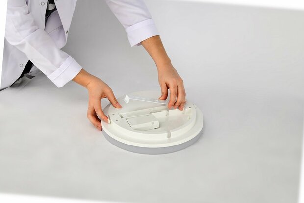 HOROZ - Led Plafondlamp -Andrea - Badkamer/Keuken/Bergin Verlichting - 30w - 6400K Koud Wit - 2550 Lumen - Rond - Wit - IP54