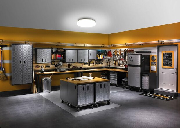 HOROZ - Led Plafondlamp -Andrea - Badkamer/Keuken/Bergin Verlichting - 30w - 6400K Koud Wit - 2550 Lumen - Rond - Wit - IP54