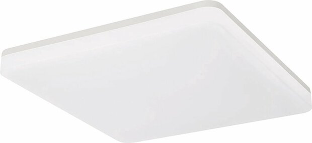 HOROZ LED Plafondlamp - Andrea - S - Plafondverlichting - Badkamerlamp - Opbouw Vierkant 30W - Waterdicht IP54 - Helder/Koud Wit 6400K - Mat Wit - Kunststof