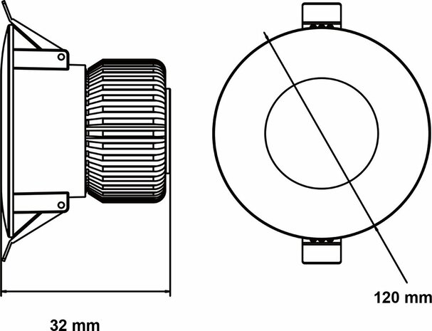 Horoz Alexa - LED Downlight - Inbouw Rond 12W - Natuurlijk Wit 4200K - Mat Wit Aluminium - &Oslash;120mm