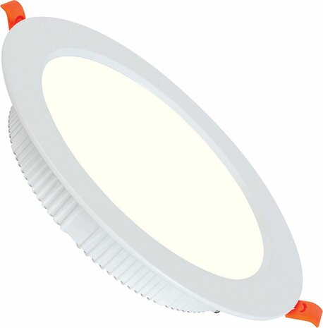 Horoz Alexa - LED Downlight - Inbouw Rond 12W - Warm wit 3000K - Mat Wit Aluminium - &Oslash;120mm