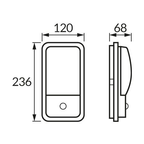 ALBIN PIR LED Plafond / Wandlamp  - Buitenlamp - 14w - Bewagingssensor -  Waterdicht IP54 - Natuurlijk Wit 4000K - Mat Wit - Kunststof