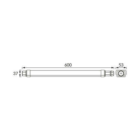 NELSON - LED Batten - LED Balk - Plafondlamp - 15W - 2100LUMEN - Waterdicht IP65 - Daglicht Wit 4000K - Kunststof - 60cm