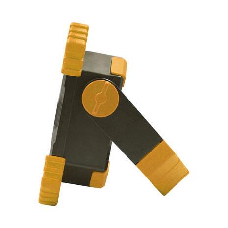 Braytron LED - Draadloze Bouwlamp op accu - Oplaadbaar en kantelbaar -20w - 2000 Lumen - 6500K -  Zwart/oranje - IP54