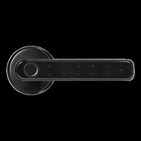 Slimme handgreep met code slot ZWART IP44, vrijgegeven met PIN en Bluetooth