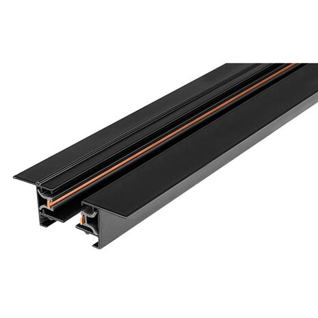 Inbouw - Railsystem - 1 Fase - zwart - 2000 mm