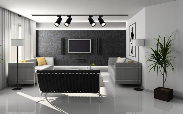 Inbouw - Railsystem - 1 Fase - zwart - 2000 mm