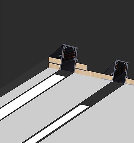 Inbouw - Railsystem - 1 Fase - wit - 2000 mm