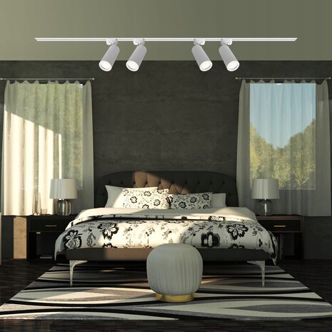 Inbouw - Railsystem - 1 Fase - wit - 2000 mm