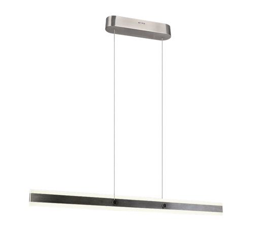 ARCOLA - Led Hanglamp - Aanpasbare lichtkleuren - 2300+3000+4000K - 35w - 4100 Lumen - 115cm - Nickel matt