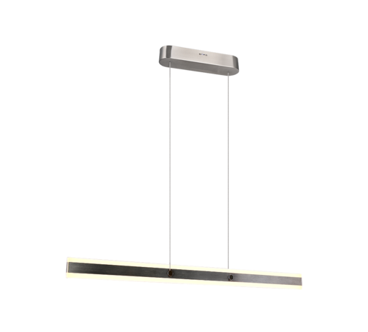 ARCOLA - Led Hanglamp - Aanpasbare lichtkleuren - 2300+3000+4000K - 35w - 4100 Lumen - 115cm - Nickel matt