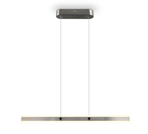 ARCOLA - Led Hanglamp - Aanpasbare lichtkleuren - 2300+3000+4000K - 35w - 4100 Lumen - 115cm - Nickel matt