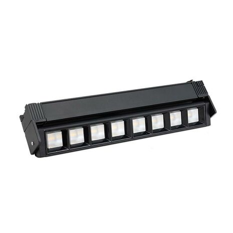 LINDA - Led Rail verlichting - Mono fase - Philips Led Chip - 12w - 1200 Lumen - 4000K Daglicht wit - 30cm - Zwart