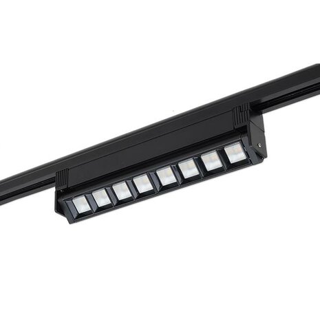 LINDA - Led Rail verlichting - Mono fase - Philips Led Chip - 12w - 1200 Lumen - 4000K Daglicht wit - 30cm - Zwart