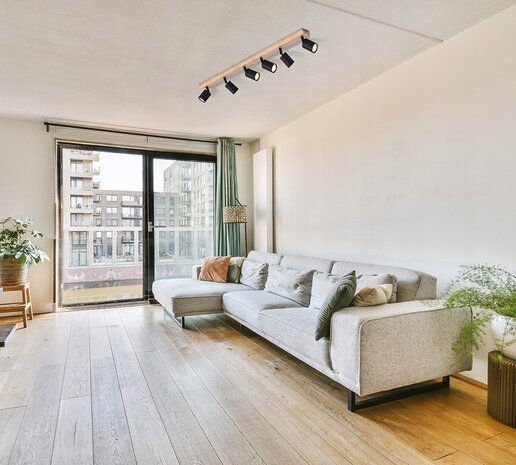 Dabi - Plafondspot mat wit - 6 verstelbare spots - GU10 aansluiting - woonkamer, slaapkamer of keuken - Hout - 800mm