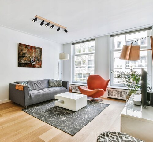 Dabi - Plafondspot mat wit - 6 verstelbare spots - GU10 aansluiting - woonkamer, slaapkamer of keuken - Hout - 800mm