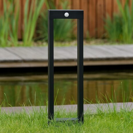 Solar tuinverlichting - padverlichting  - Buitenlamp - Buitenlampen op zonne-energie - met bewegingssensor - Zwart - 60cm