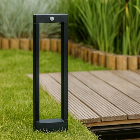Solar tuinverlichting - padverlichting  - Buitenlamp - Buitenlampen op zonne-energie - met bewegingssensor - Zwart - 60cm